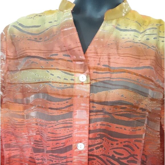 Ruby Rd sheer button down shirt - Picture 5 of 5